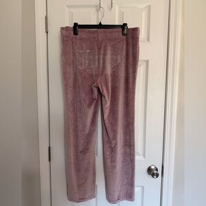 Vtg y2k JUICY COUTURE  Purple Velour Lounge  Sweat Pants Logo Drawstring Size XL